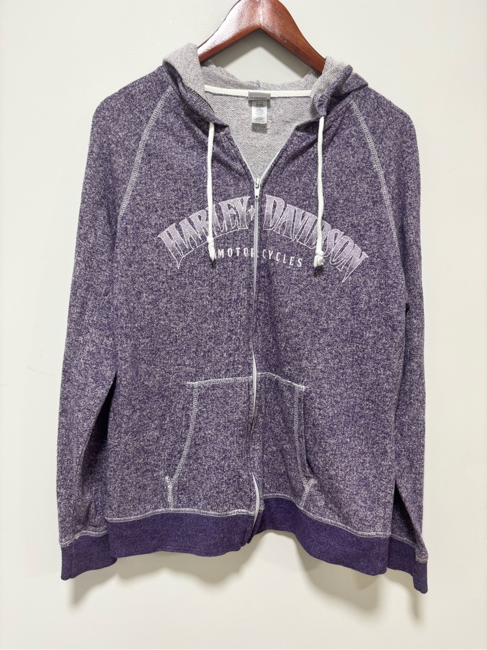 Harley-Davidson Purple Zip Hoodie Smoky Mountain “Family of Dealers” Y2K